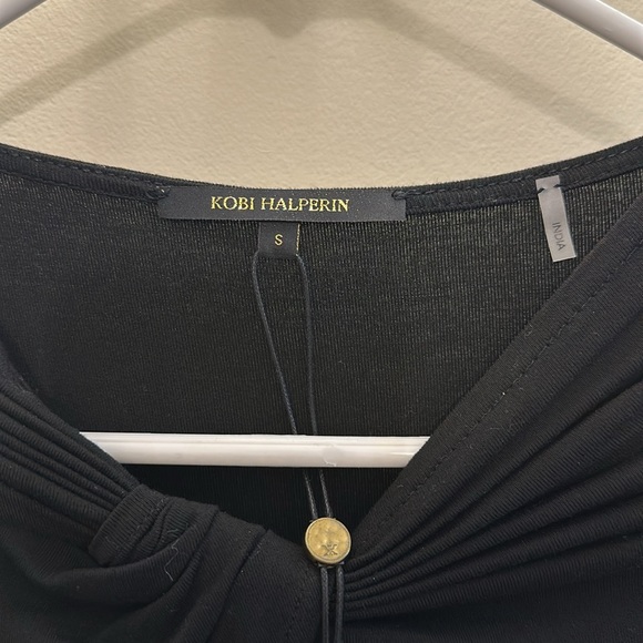 NWT KOBI HALPERIN Amanda Twist Neck Top - Picture 3 of 6